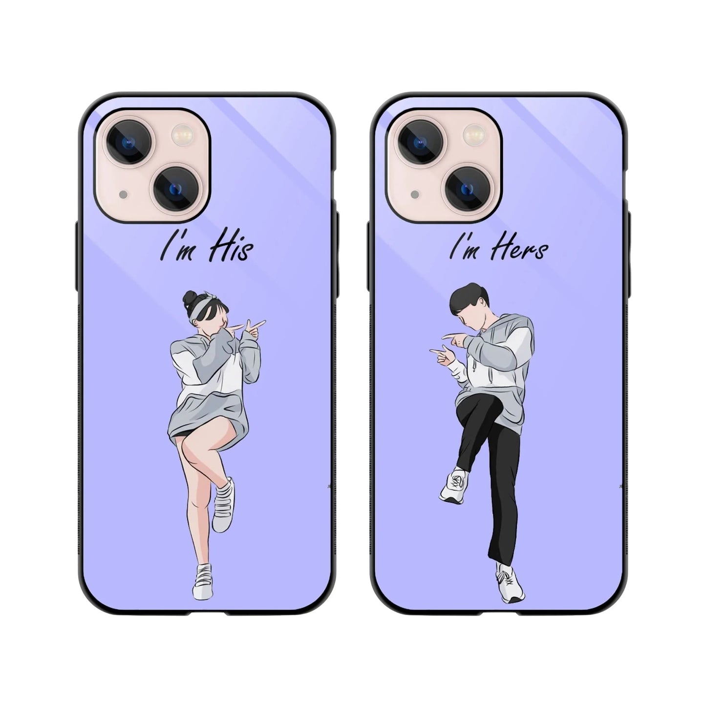 His Her Couple Phone Cover