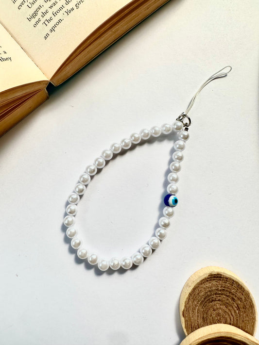 Nazar Aura Pearl Phone Chain Charm
