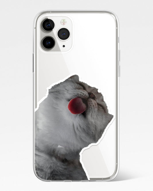 Goofy Kitty Transparent Phone Cover