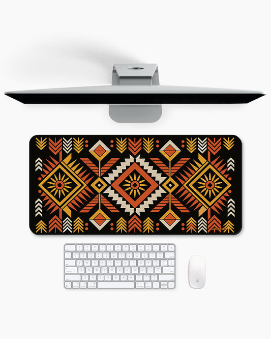 Tribal Sun Print Desk Mat