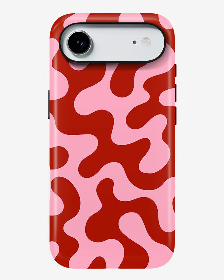 Red Drip Glossy Armour Shell Phone Cover
