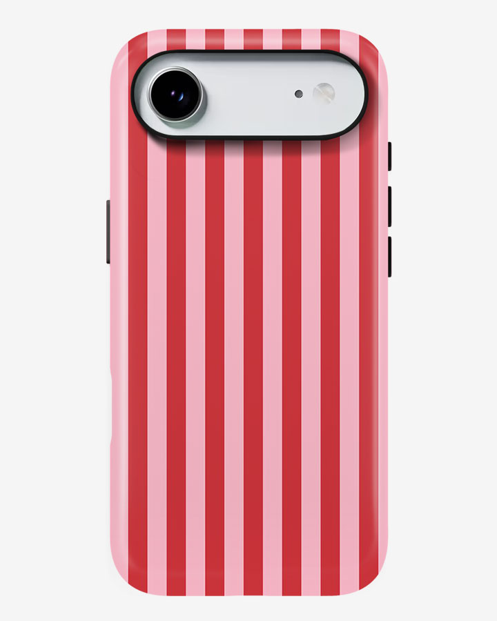 Cherry Ribbon Stripe Glossy Armour Shell Phone Cover