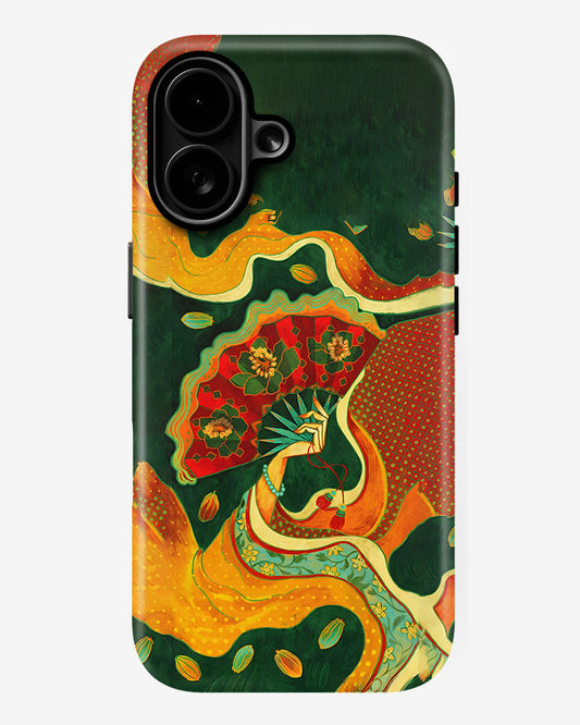 Emerald Swirl Garden Glossy Armour Shell Phone Cover