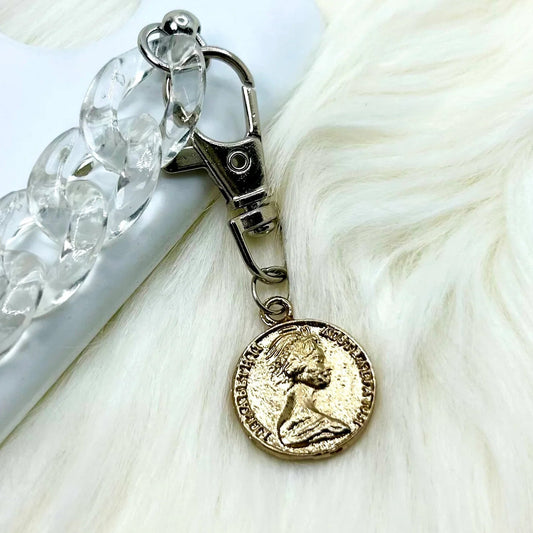 Antique Coin Phone Charm