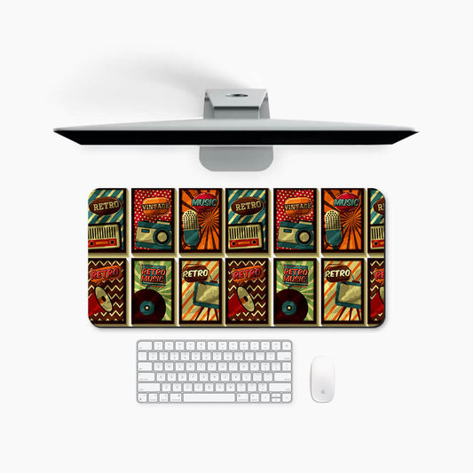 Retro Rewind Print Desk Mat