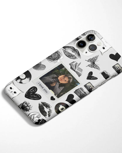 Black Retro Polaroid Phone Cover