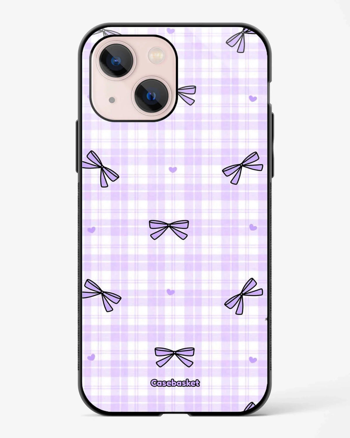 Purple Puff Bow Glossy Phone Cover