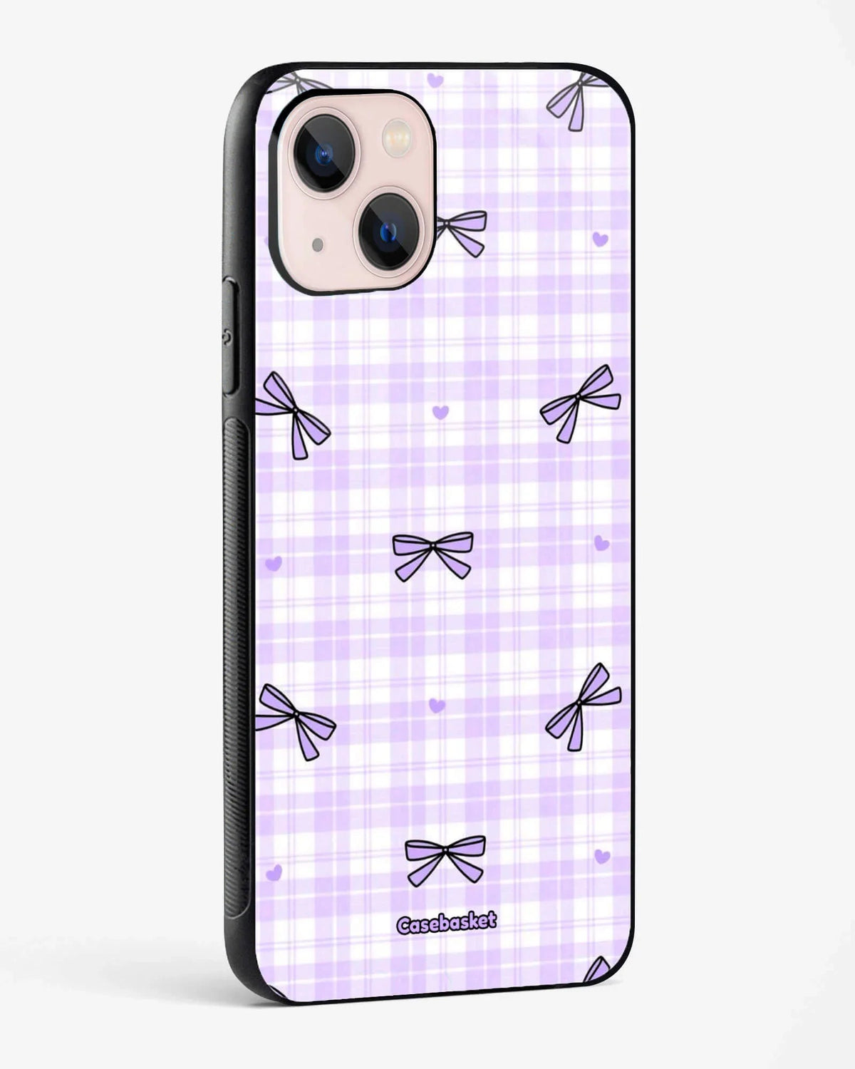Purple Puff Bow Glossy Phone Cover