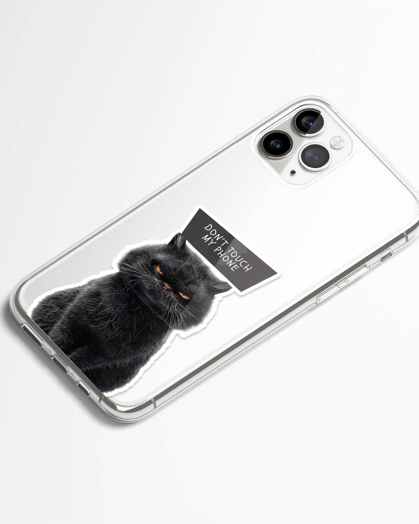 Warning Cat Mode Transparent Phone Cover