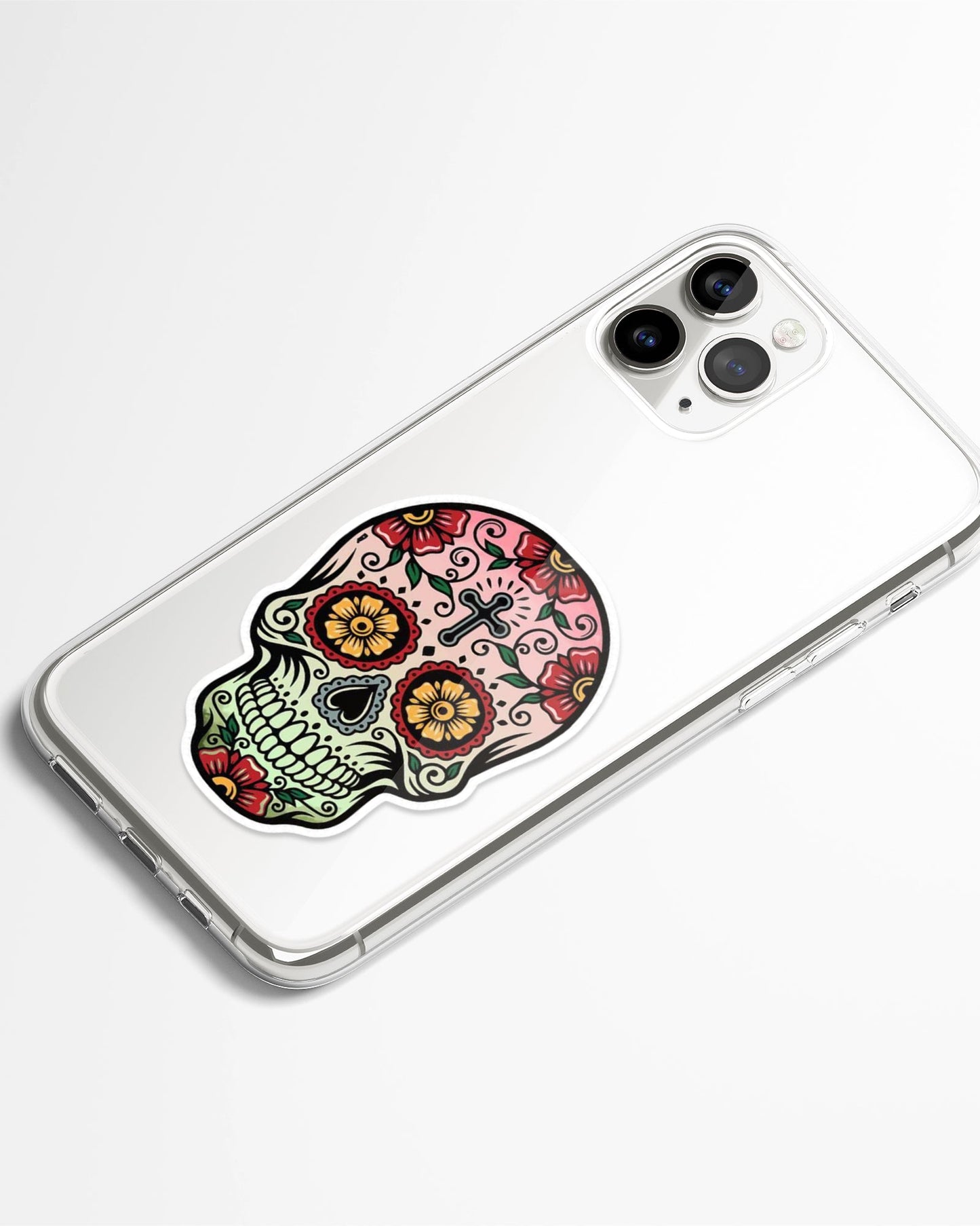 Mystic Skull Design Transparent Phone Cover