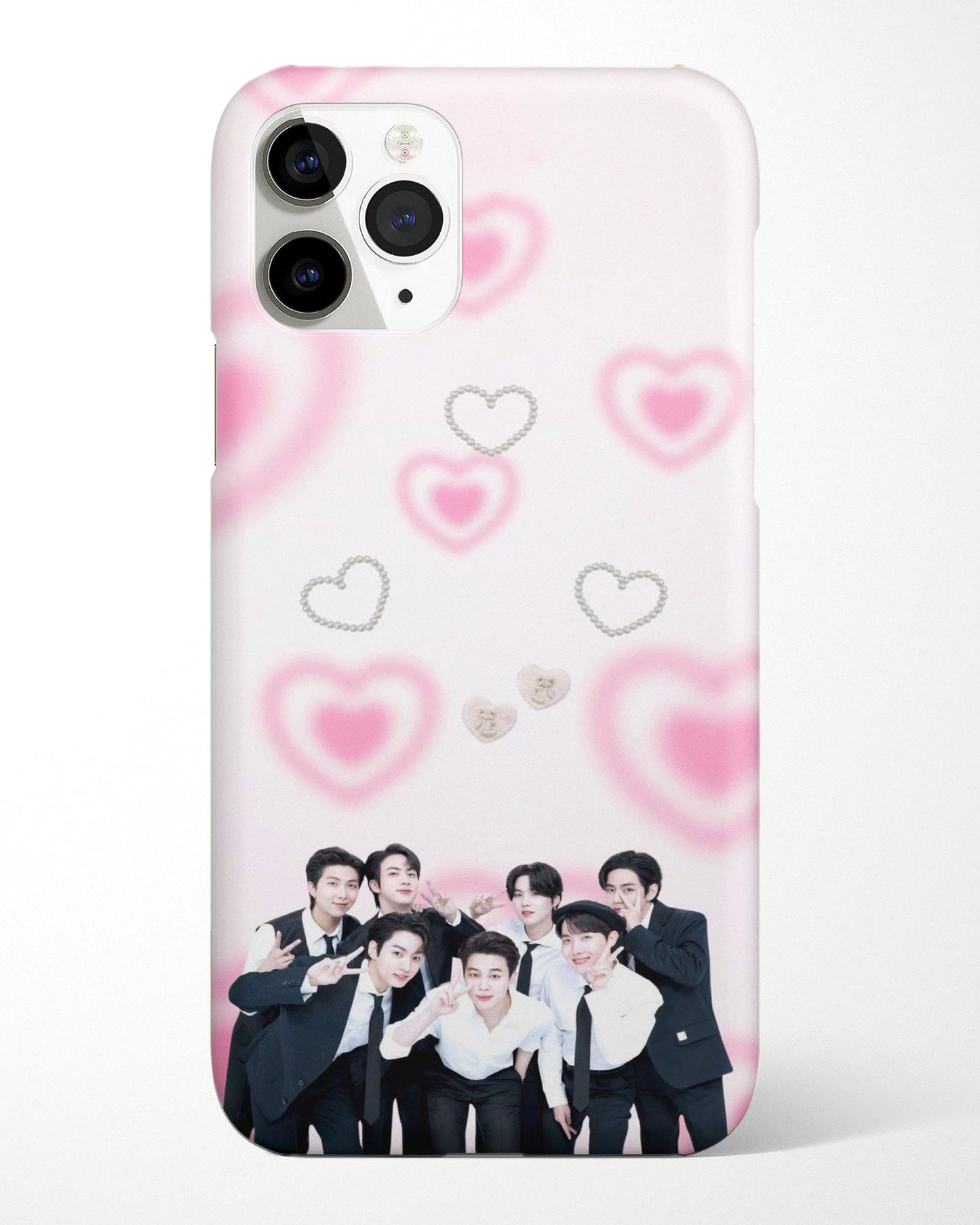 BTS Pink Hearts Phone Cover