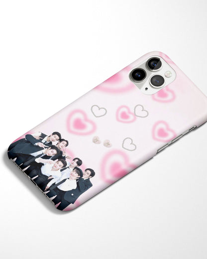 BTS Pink Hearts Phone Cover