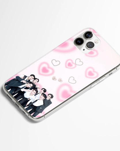 BTS Pink Hearts Phone Cover