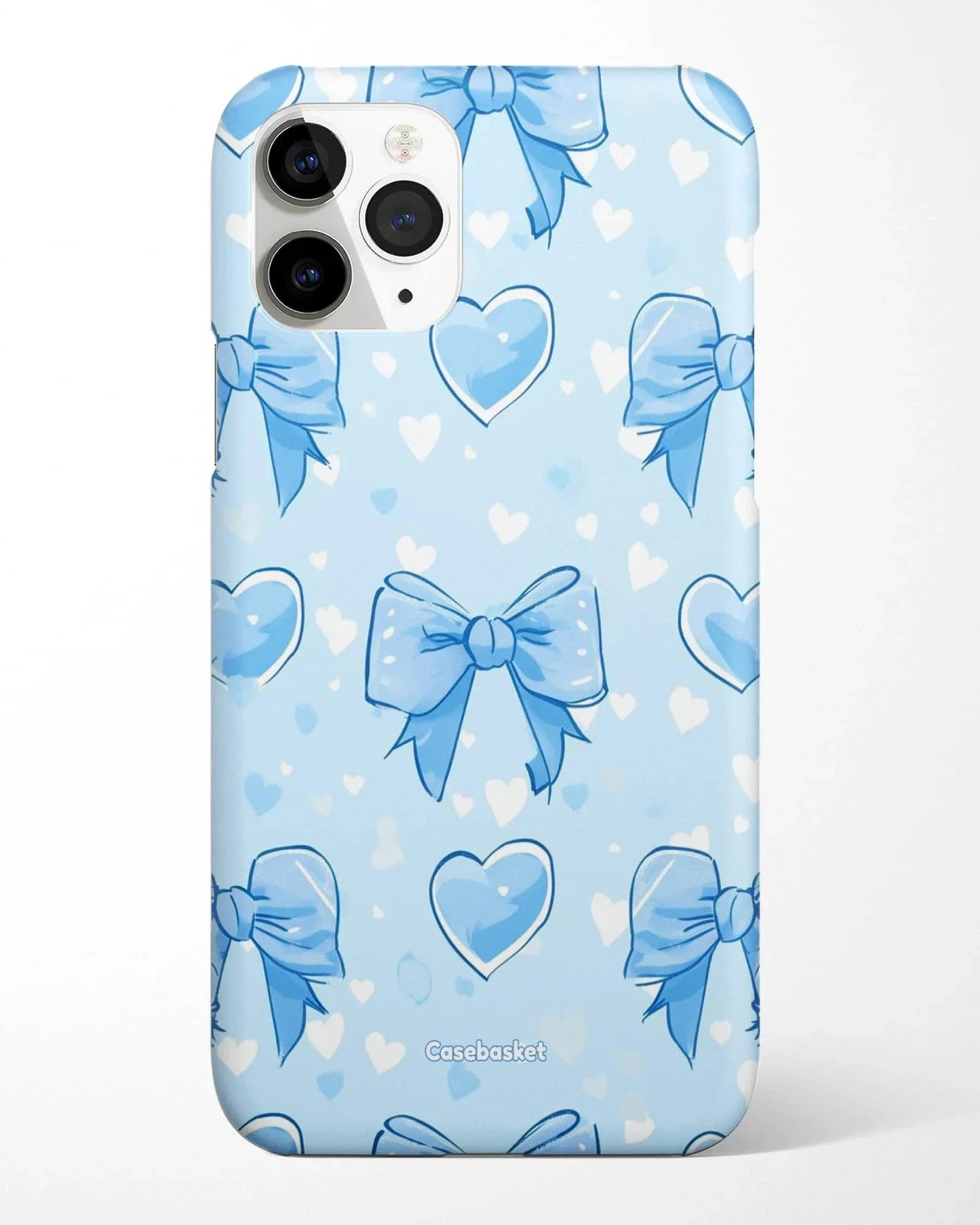 Dreamy Blue Bow Hearts Phone Cover