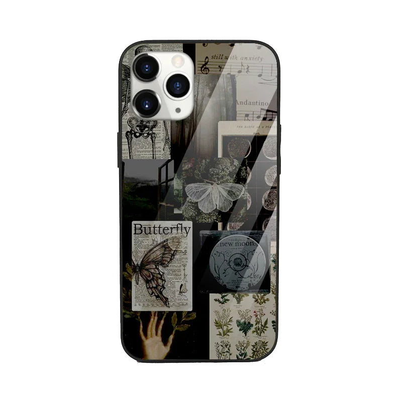 Midnight Moths Aesthetic Glossy Phone Cover