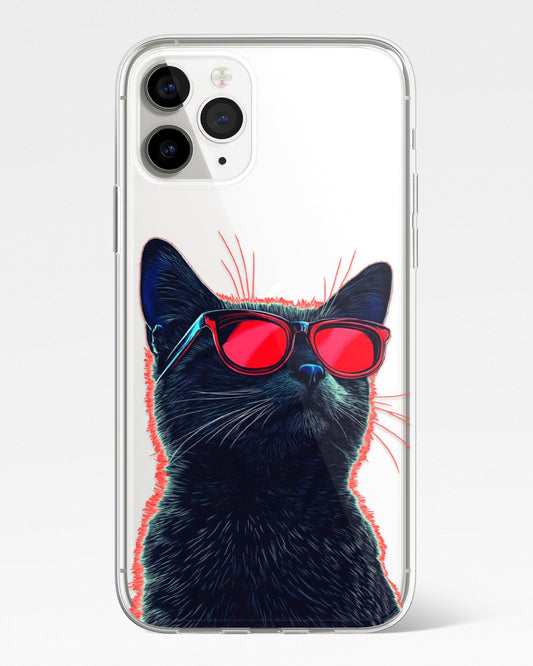 Too Cool Cat Transparent Phone Cover