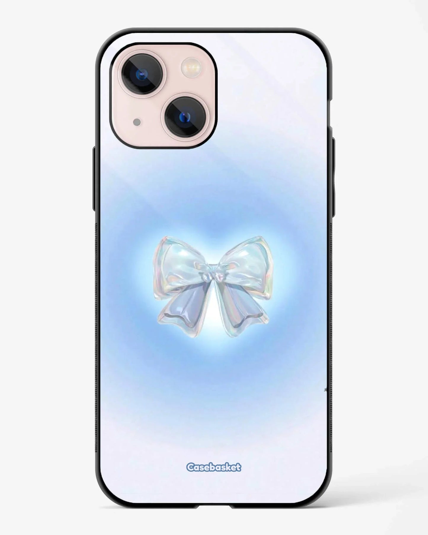 Shimmer Glass Bow Glossy Phone Cover