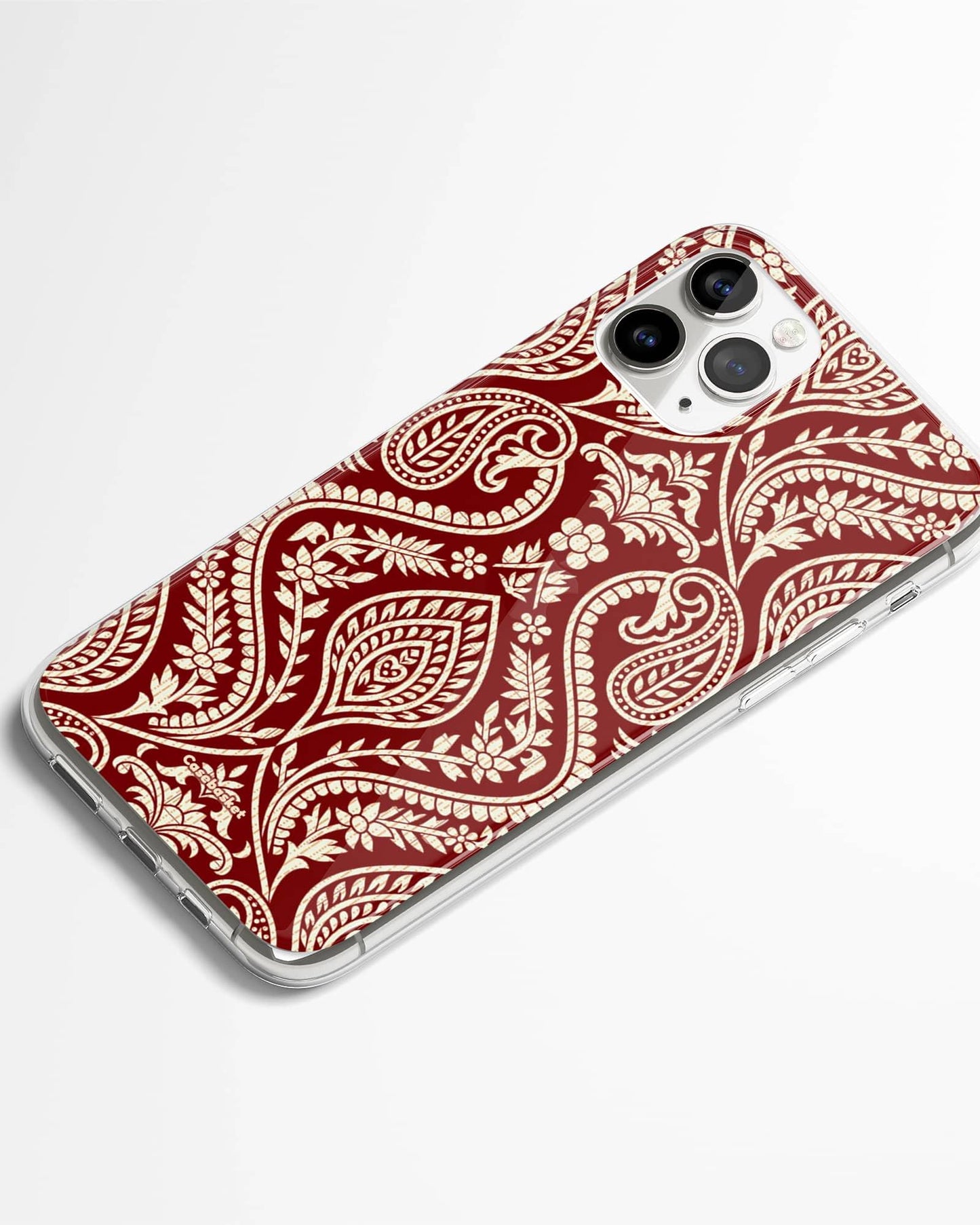 Maroon Floral Paisley Phone Cover
