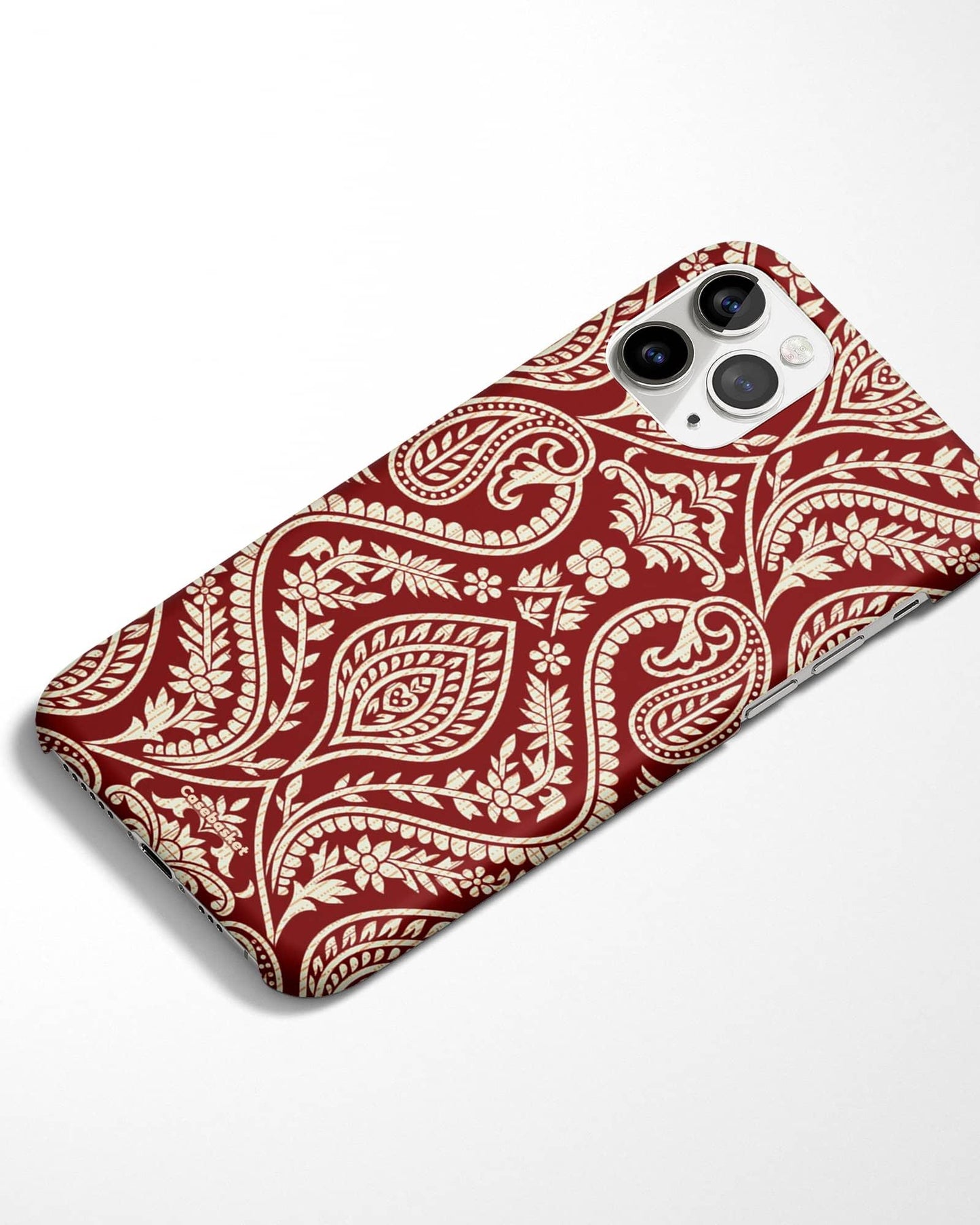 Maroon Floral Paisley Phone Cover