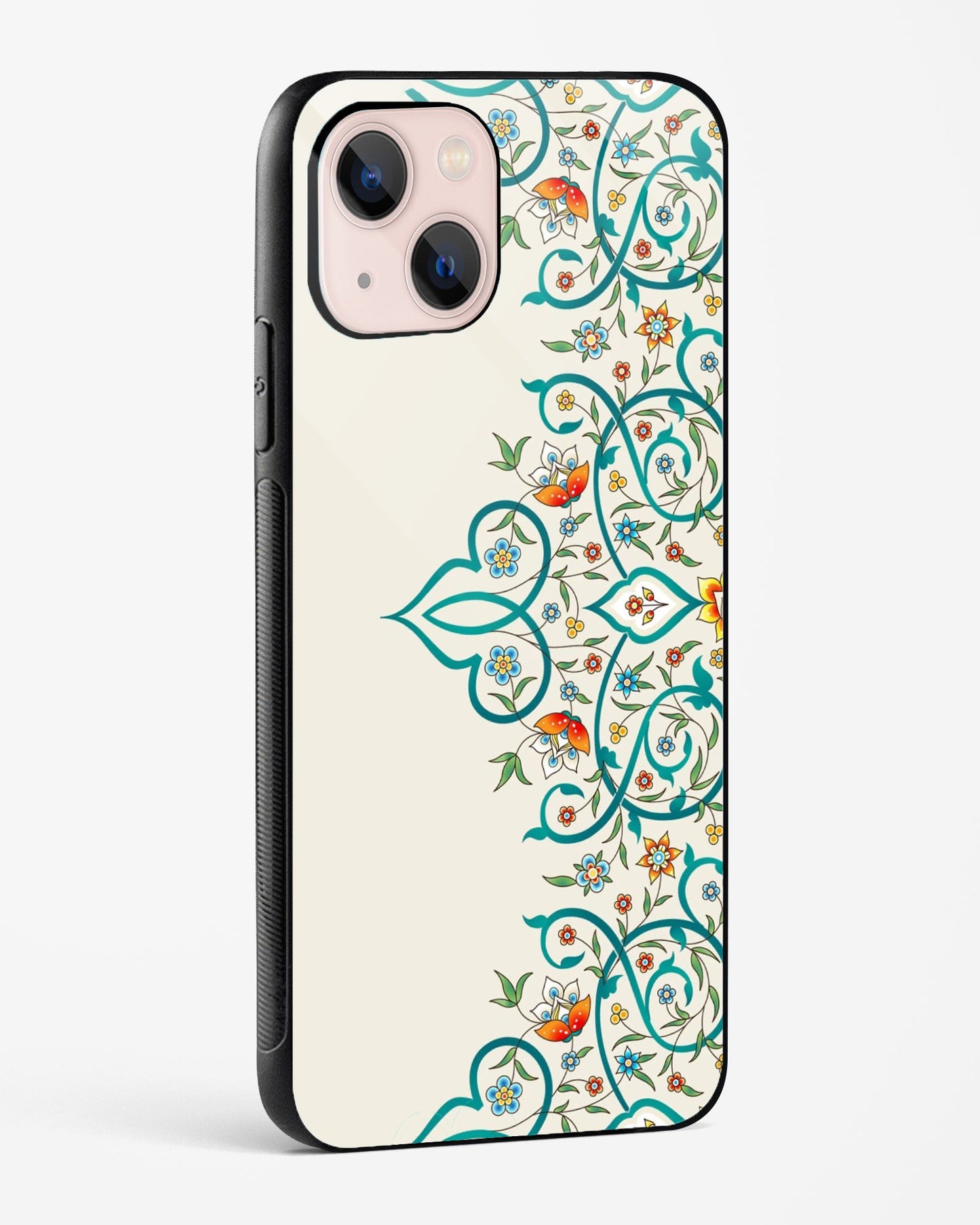 Ivory Floral Edge Mandala Phone Cover