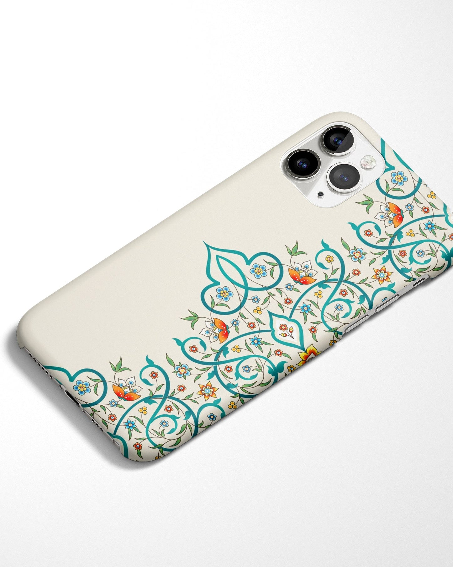 Ivory Floral Edge Mandala Phone Cover