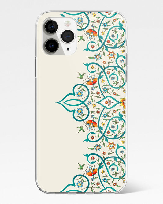 Ivory Floral Edge Mandala Phone Cover