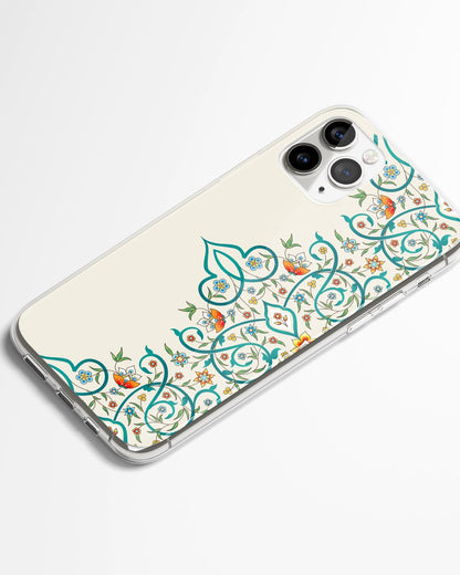 Ivory Floral Edge Mandala Phone Cover