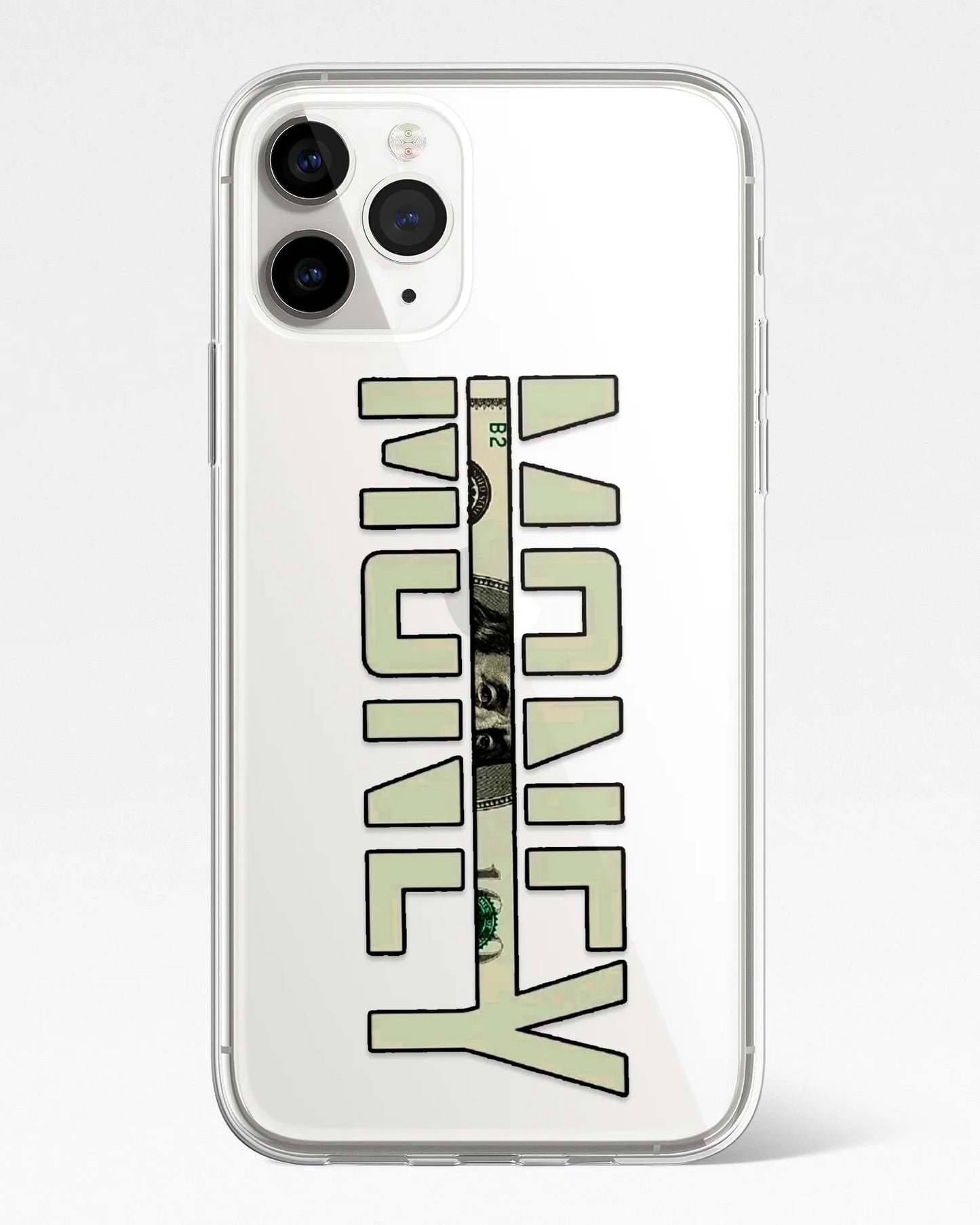 Money Talks Transparent Silicone Phone Cover