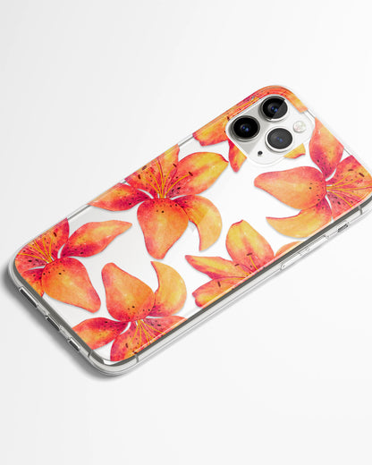 Sunset Lily Transparent Phone Cover
