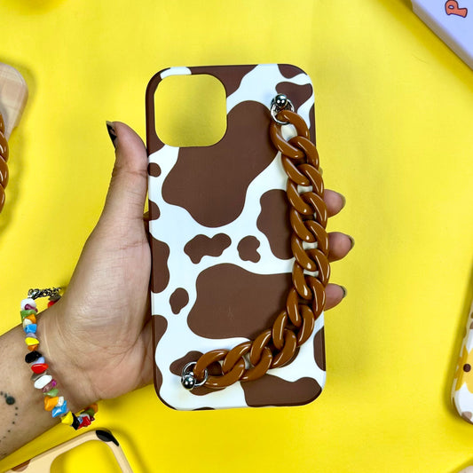 Walnut Whimsy Brown Chain Phone Cover - Casebasket