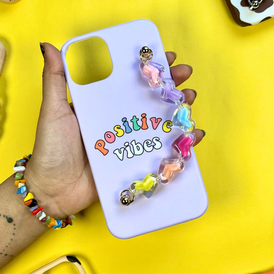 Positive Vibes Candy Heart Chain Phone Cover - Casebasket