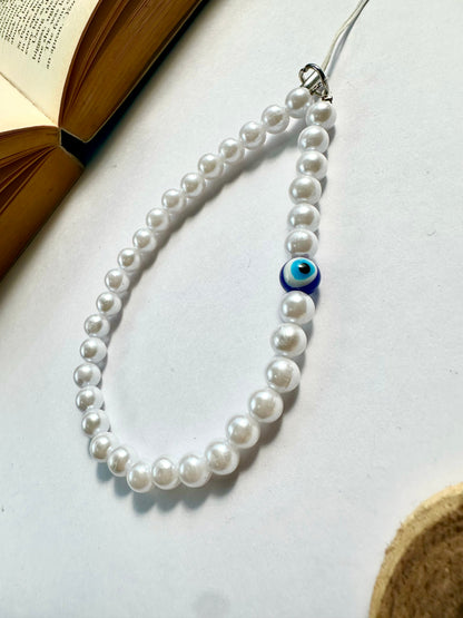 Nazar Aura Pearl Phone Chain Charm - Casebasket