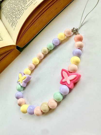 Pastel Butterfly Phone Chain Charm - Casebasket