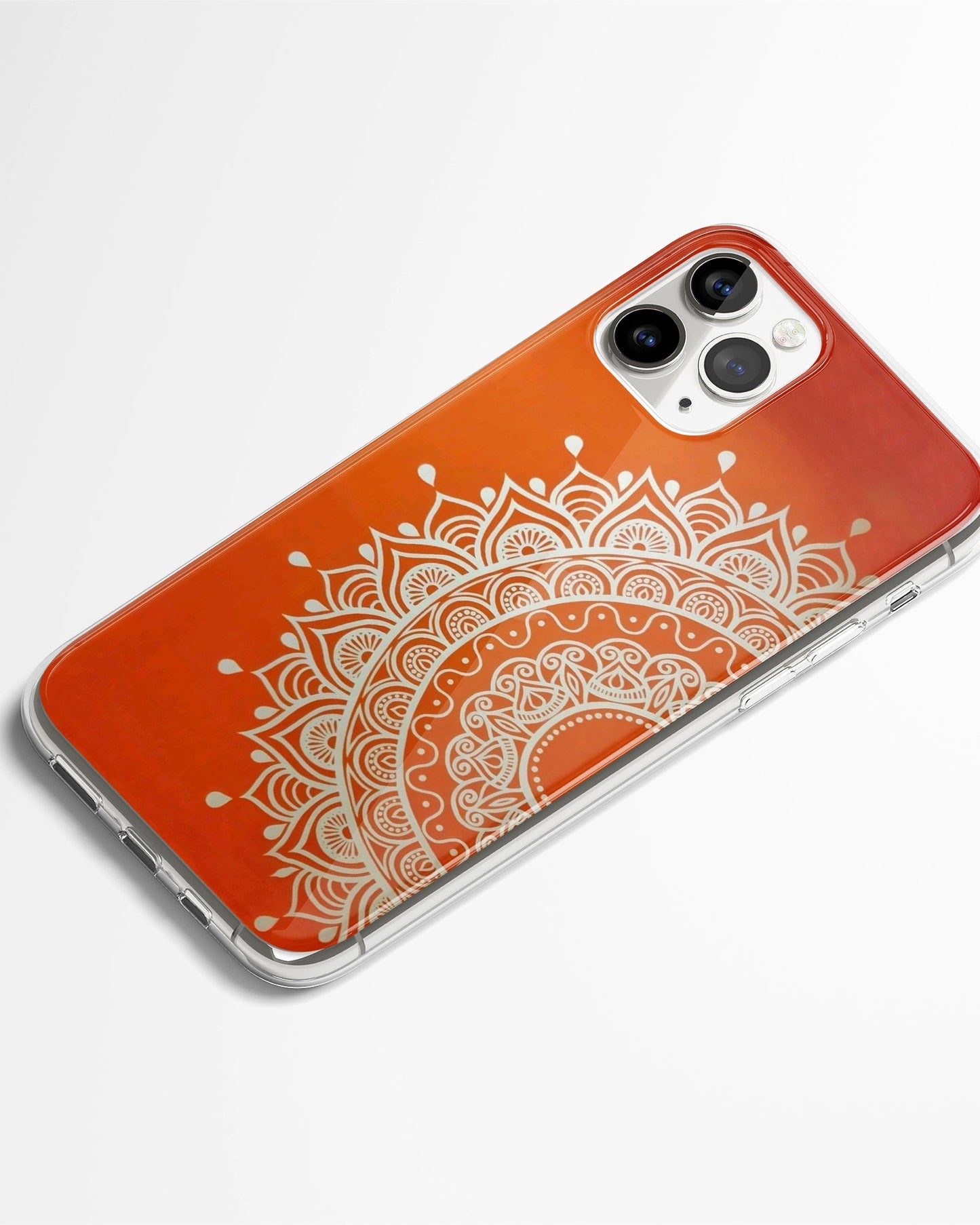 Radiant Orange Mandala Phone Cover