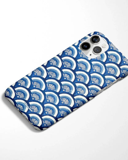 Indigo Waves Print Phone Cover