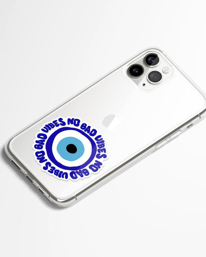 No Bad Vibes Transparent Phone Cover