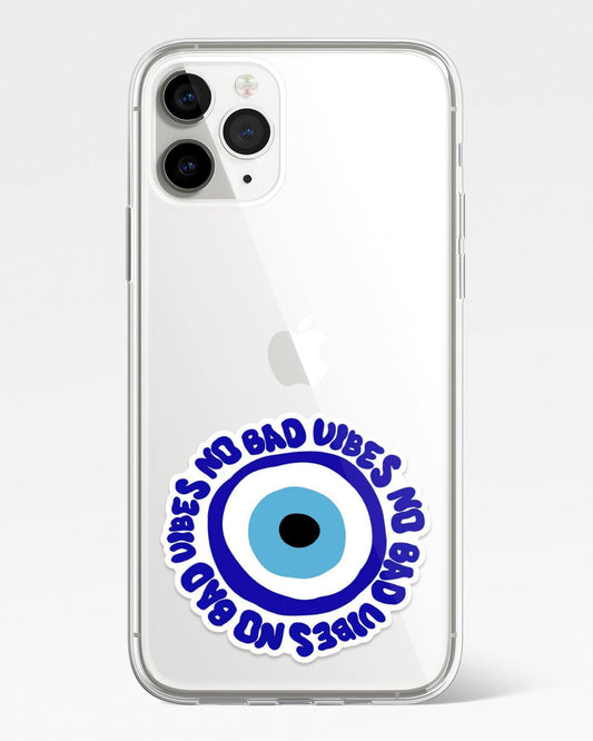 No Bad Vibes Transparent Phone Cover