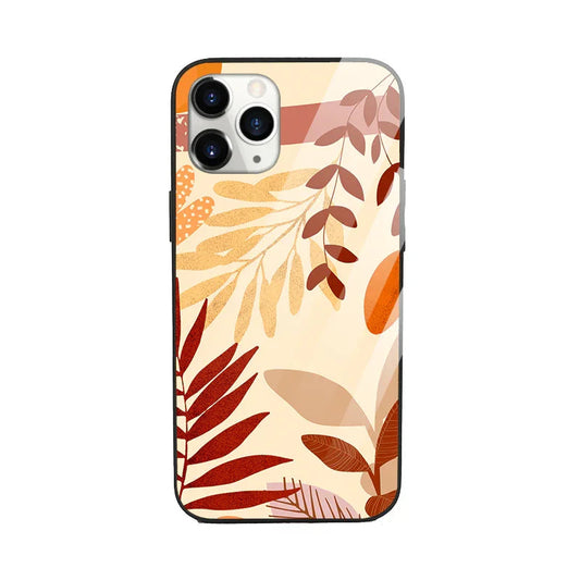 Caramel Leaves Aesthetic Glossy Phone Cover