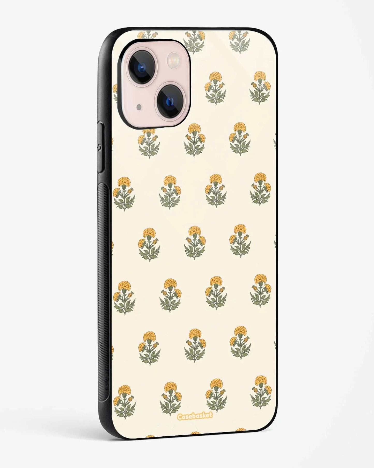 Vintage Marigold Floral Print Phone Cover