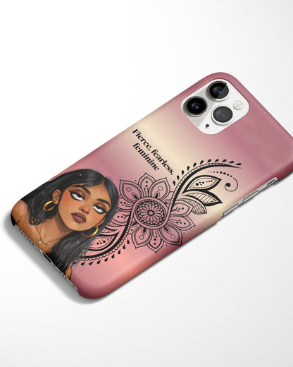 Fierce Fearless Feminine Mandala Phone Cover