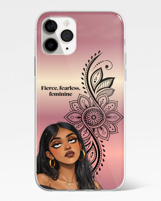 Fierce Fearless Feminine Mandala Phone Cover