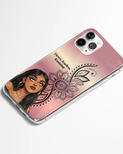 Fierce Fearless Feminine Mandala Phone Cover