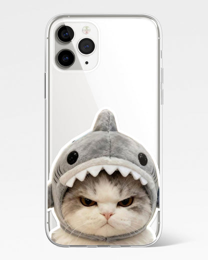 Savage Shark Kitty Transparent Phone Cover