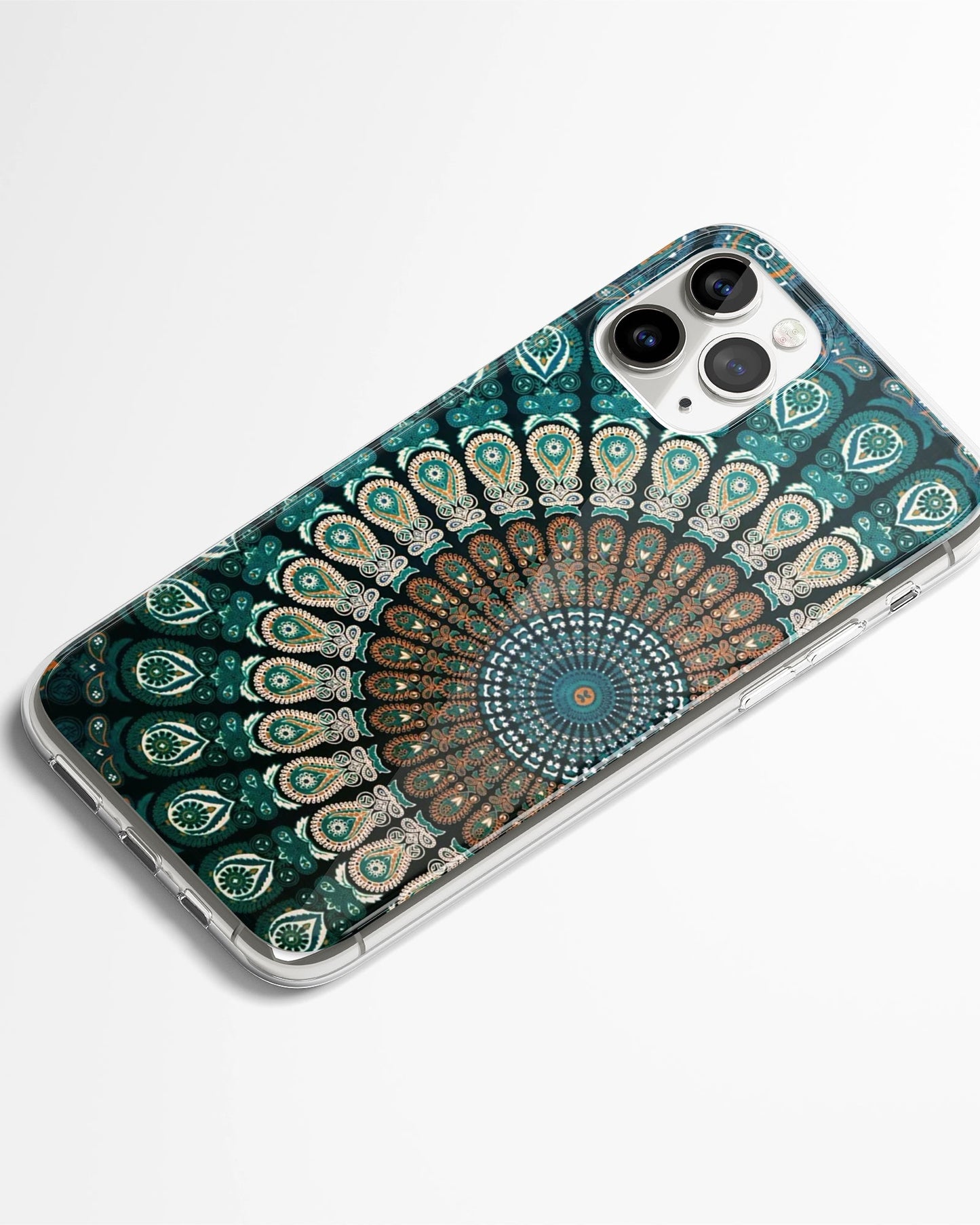 Royal Teal Bloom Mandala Phone Cover