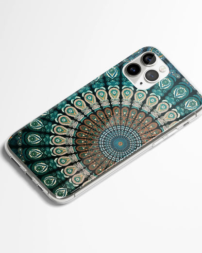 Royal Teal Bloom Mandala Phone Cover
