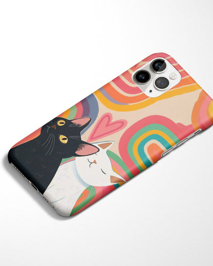 Rainbow Love Cats Phone Cover