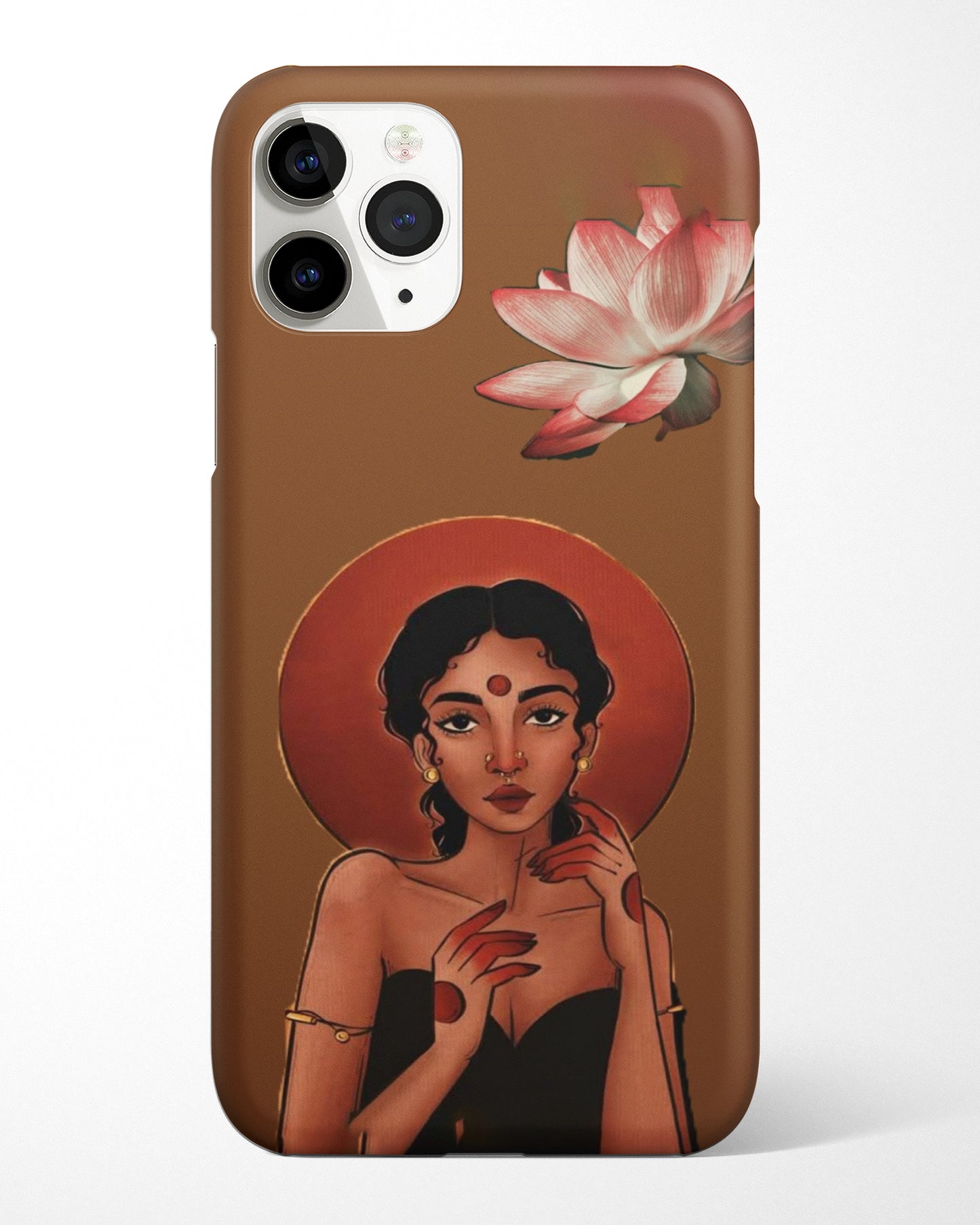 Brown Lotus Desi Phone Cover