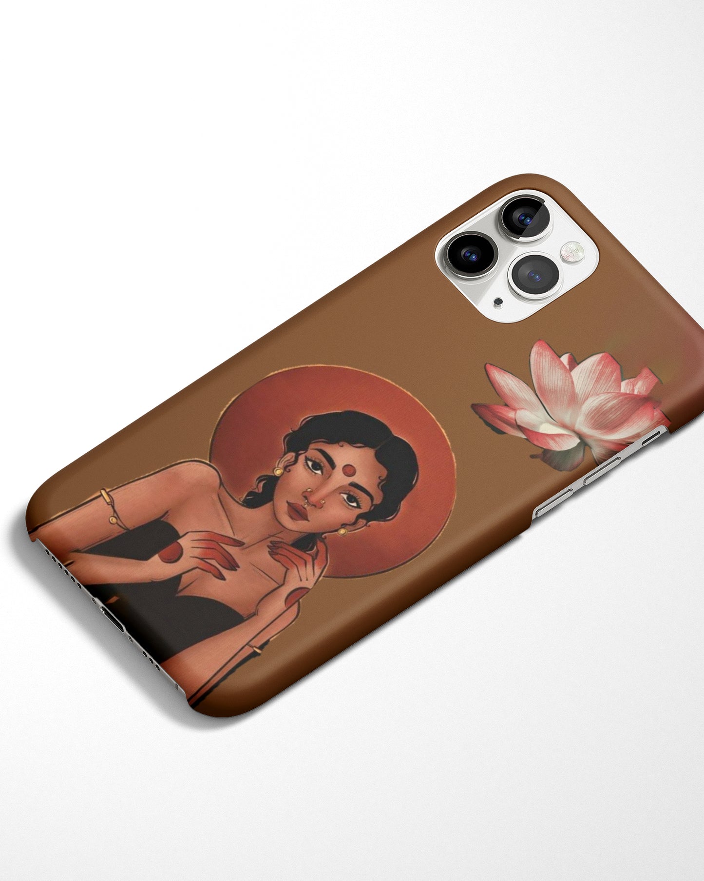 Brown Lotus Desi Phone Cover