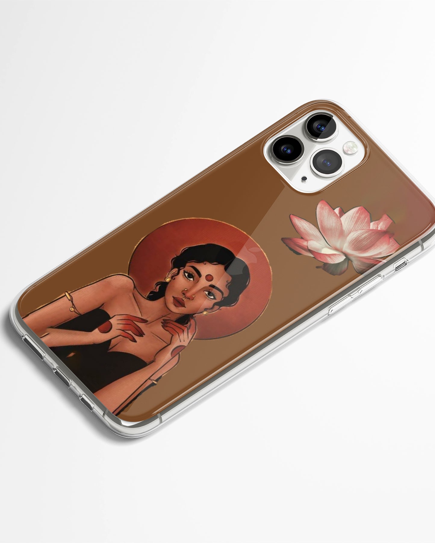 Brown Lotus Desi Phone Cover