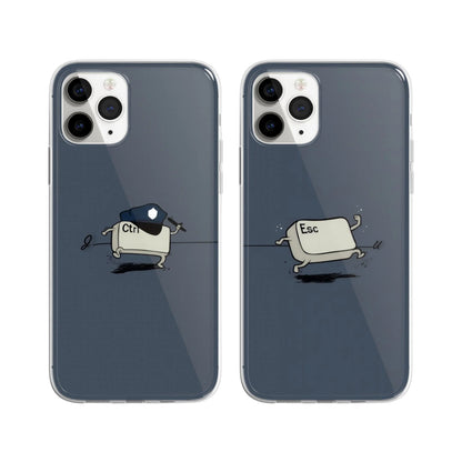 Keyboard Chemistry Couple Phone Cover